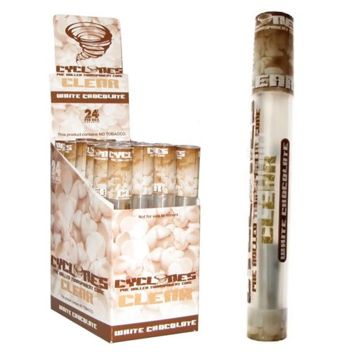 Cyclones Clear White Chocolate - 24uds