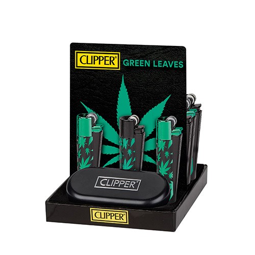 Mechero Clipper Green Leaves 12 uds*