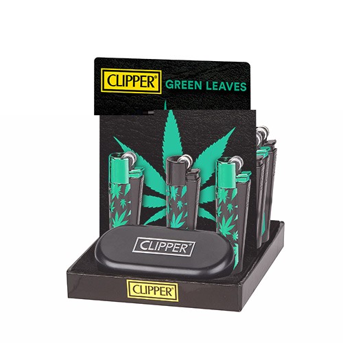 Mechero Clipper Green Leaves 12 uds*