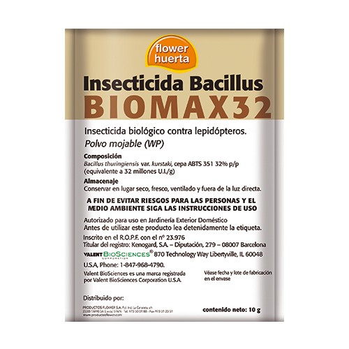 Insecticida Biológico Biomax32(Bacillus*