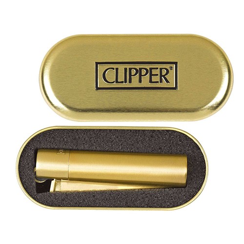 Mechero Clipper Metal Gold CMP11R 12 uds