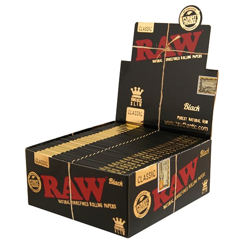 Papel Raw Black King Size Slim 50u/c