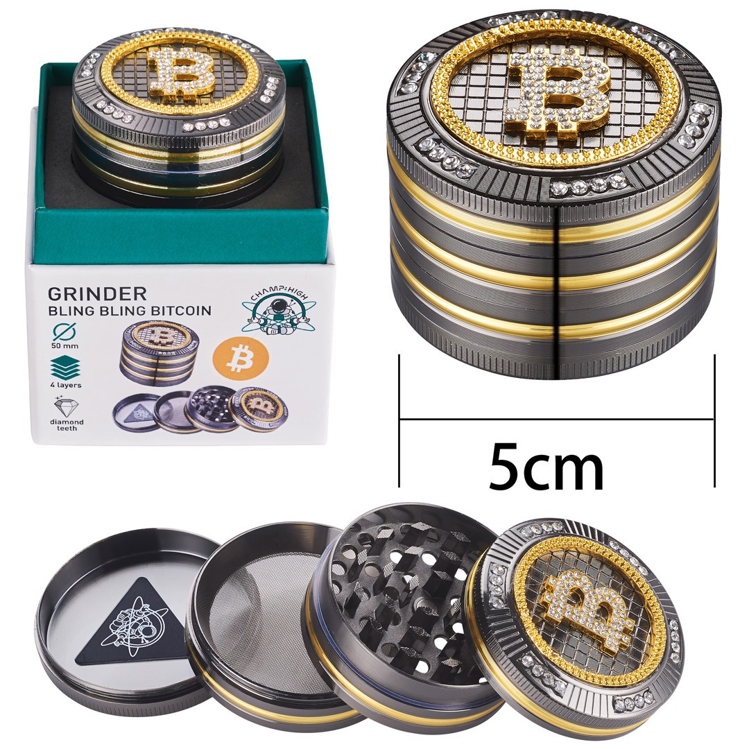 Grinder Bling Bling Bitcoin 50mm Champ H